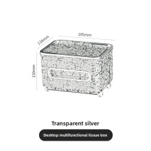(Transparent )Boîte à mouchoirs étanche avec design multi-usage pour salon et salle de bain