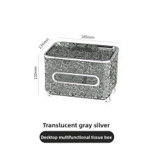 (Gray)Boîte à mouchoirs étanche avec design multi-usage pour salon et salle de bain