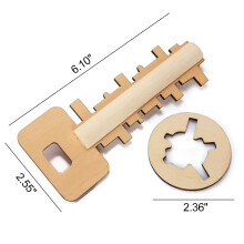 Holzpuzzle Schlüssel Entsperren Kinderspielzeug