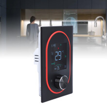 Smart-Thermostat mit App-Steuerung, schwarz