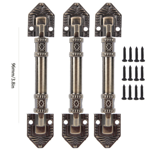 Aluminium Türgriff Antik 96 mm 3 Stück