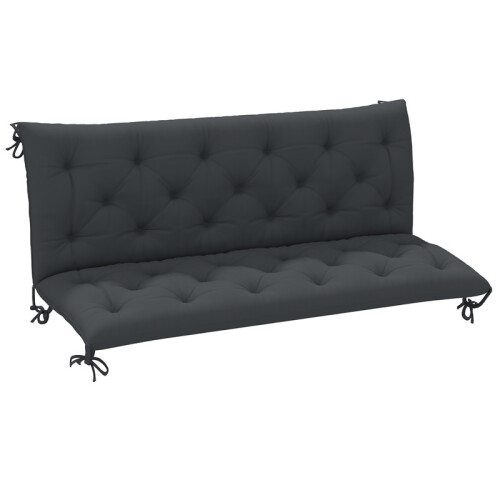 3-Seater Garden Bench Cushion w/ Back & Ties