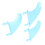 PVC Soft Top Surfbrett Flossen Set Tri Fin in Blau 1