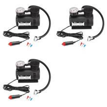 3X 12 V Kleine Autoreifen-Luftpumpe, Kabelgebundener Elektrischer Luftkompressor mit 9 Nadeln für Autos, Fahrräder, Motorräder, Kajaks