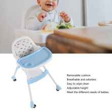 Babyhochstuhl, klappbar, mit Doppeltablett, blau
