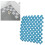 6x Badezimmermatte 20x20cm PVC Blau Interlock 1