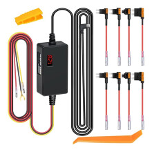 Kit di Cablaggio per Dash Cam, Adattatore Fuse Tap 12V/24V con Protezione da Bassa Tensione Compatibile con La Maggior Parte Delle Dash Cam USB-C