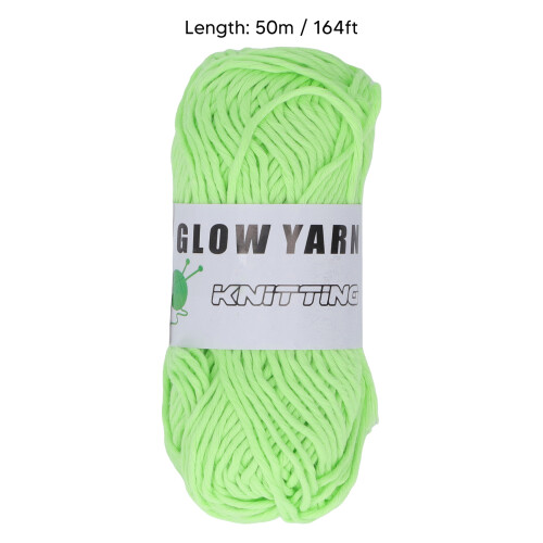 50m Glow Garn Dunkel Leuchtend Polyester Farbe 3