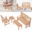 1:12 Puppenhaus Holz Möbel Set Tisch Stühle Hocker 8