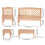 1:12 Puppenhaus Holz Möbel Set Tisch Stühle Hocker 10