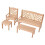 1:12 Puppenhaus Holz Möbel Set Tisch Stühle Hocker 9