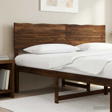 vidaXL Kopfteil mit Live Edge ROSTOCK Dunkelbraun 200 cm
