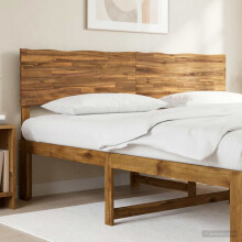 vidaXL Kopfteil mit Live Edge ROSTOCK Natur 180 cm Massivholz Akazie
