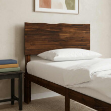 vidaXL Kopfteil mit Live Edge ROSTOCK Dunkelbraun 80 cm