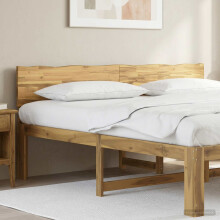 vidaXL Kopfteil mit Live Edge ROSTOCK Weiß 200 cm Massivholz Akazie