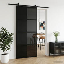 vidaXL Schiebetür 90 x 205 cm Sicherheitsglas und Aluminium
