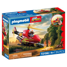 PLAYMOBIL 72196 Firefighter Helicopter, City Action Firefighters, 34 pieces, from 4 years old