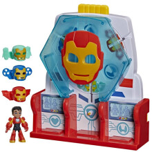 Iron Man Rüstungsraum, 7,5 cm Figur und Zubehör, Superhelden Spielzeug, Iron Man und seine außergewöhnlichen Freunde, ab 3 Jahren
