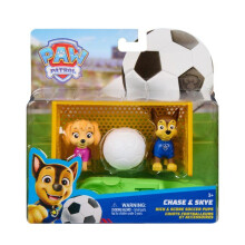 Pack Chase and Stella Football Paw Patrol - 2 Figurines + Goal Cage - SPIN MASTER - From 3 years old