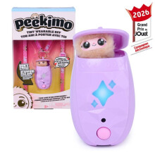 Peekimo Violet - SPINMASTER - Interactive animal and wearable accessory - Over 100 sounds & reactions - Suitable for ages 5 and up