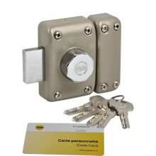 Yale - Türschloss mit Knopf YV26BT-40/SC - Zylinder 40 mm - 5 reversible Schlüssel - 6 Stifte