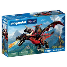 PLAYMOBIL 72114 Black Dragon & Knight, Adventure Knights, 18 pieces, from 4 years old