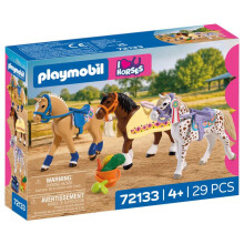 PLAYMOBIL 72133 Collection of three horses, I love horses, 29 pieces, From 4 years old