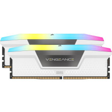RAM Memory - CORSAIR - CMH32GX5M2B6000Z30W - 32 Go 2x 16 Go - VENGEANCE RGB DDR5 White Heatspreader - 6000MT/s - DIMM - CL 30