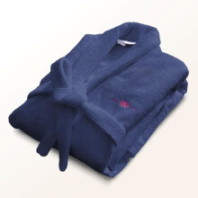 Robe de bain - THE TIME OF A BATH - Size S - 100% Cotton 500g/m² - Soft, Absorbent, Unisex - Blue