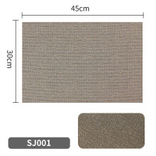 (Black Gray)Crossweave tecido antiderrapante isolamento placemat tapetes de mesa laváveis para jantar em casa