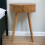 Solid Wood Round Bedside Table, 1 Drawer 1