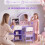 AIYAPLAY Kids Vanity Set, Dressing Table with Stool, Purple 8