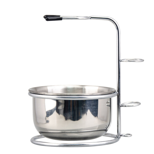 Shaving Double Razors Holder Stand In Unique Stainless Bowl Home Durable Use 2