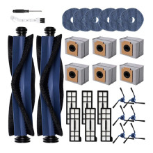 28 Pack Vervangonderdelen voor X10 Pro Omni Robot Stofzuiger, Borstels Filters Mop Pads Tassen Kit