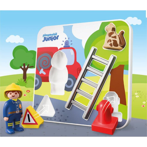 PLAYMOBIL PLAYMOBIL Junior 72088 Firefighters Puzzle, 6 pieces, From 1 year 1