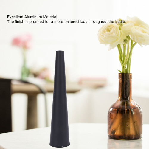 Schwarze Vase Aluminium Design klein