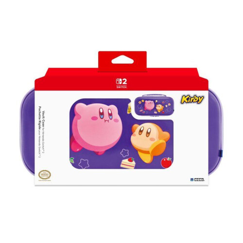 Hard protective case - HORI - Nintendo Switch 2 - Accessory and game storage - Kirby and Waddle Dee design - Purple 1