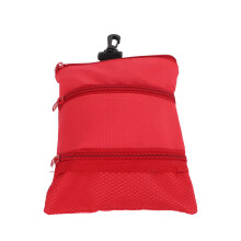 Golf-Tee-Tasche mit mehreren Fächern, rot, Stoff