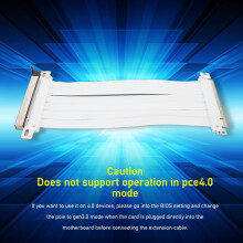 PCIe 3.0 x16 Extender Kabel 40cm Weiß niedriger