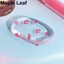 (Maple)Transparent Silicone Cosmetic Puff Dry Wet Dualuse Leaf Shape Easy To Carry