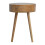 Solid Wood Round Bedside Table, 1 Drawer 7