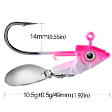 (Pink,10)Simulation Fishing Lure False Bait Lead Head Hooks Floating Accessories Fishing