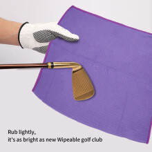 Golfhandtuch Lila mit Karabiner zum Reinigen,