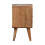 Solid Wood Mini Bedside, 2 Drawers, Brown 3