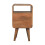 Solid Wood Mini Bedside, 2 Drawers, Brown 7