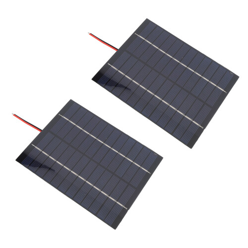 2er Set 2W Solarpanel 12V mit Kabel 110x136mm