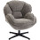 Modern Grey Velvet Wingback Chair – Swivel Base 1
