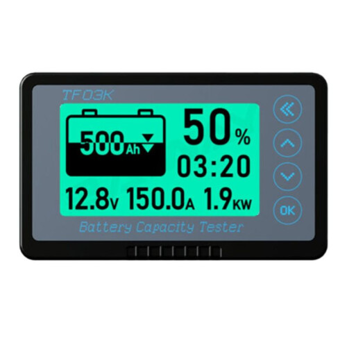 50A TF03KH Digital Voltmeter Meter Battery Capacity Indicator Voltage Current Tester Power Meters Car Battery Detector 2