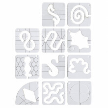 11PCS Free-Motion Quilting Template Set, Clear Acrylic Sewing Ruler for DIY Machine Quilting