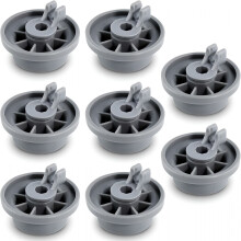 Dishwasher Wheels Lower Rack Replacement, 8 Pack, Fit for Dishwasher, Durable Plastic